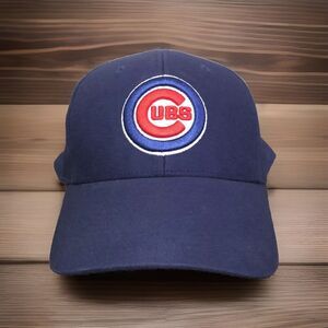 Team Nike Chicago Cubs MLB Genuine Baseball Cap Hat Navy Blue Stretch Fit Swoosh